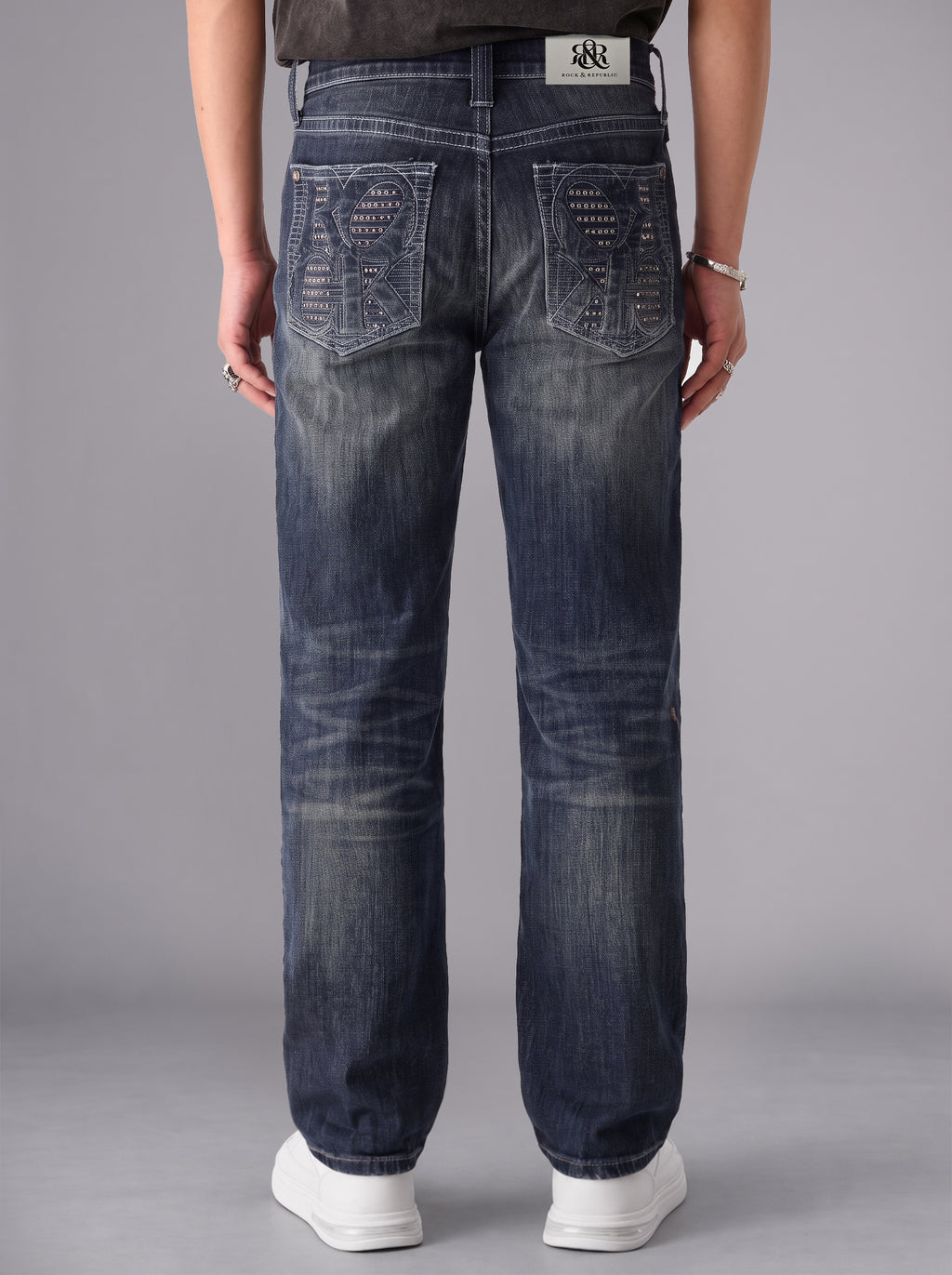 Neil Studded Straight Leg Jean