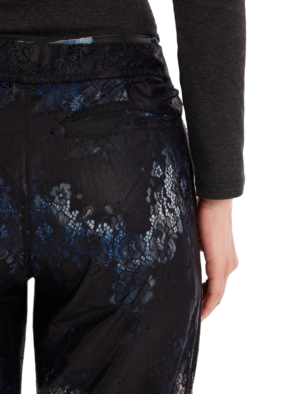 Kaia Lace Overlay Straight Jean