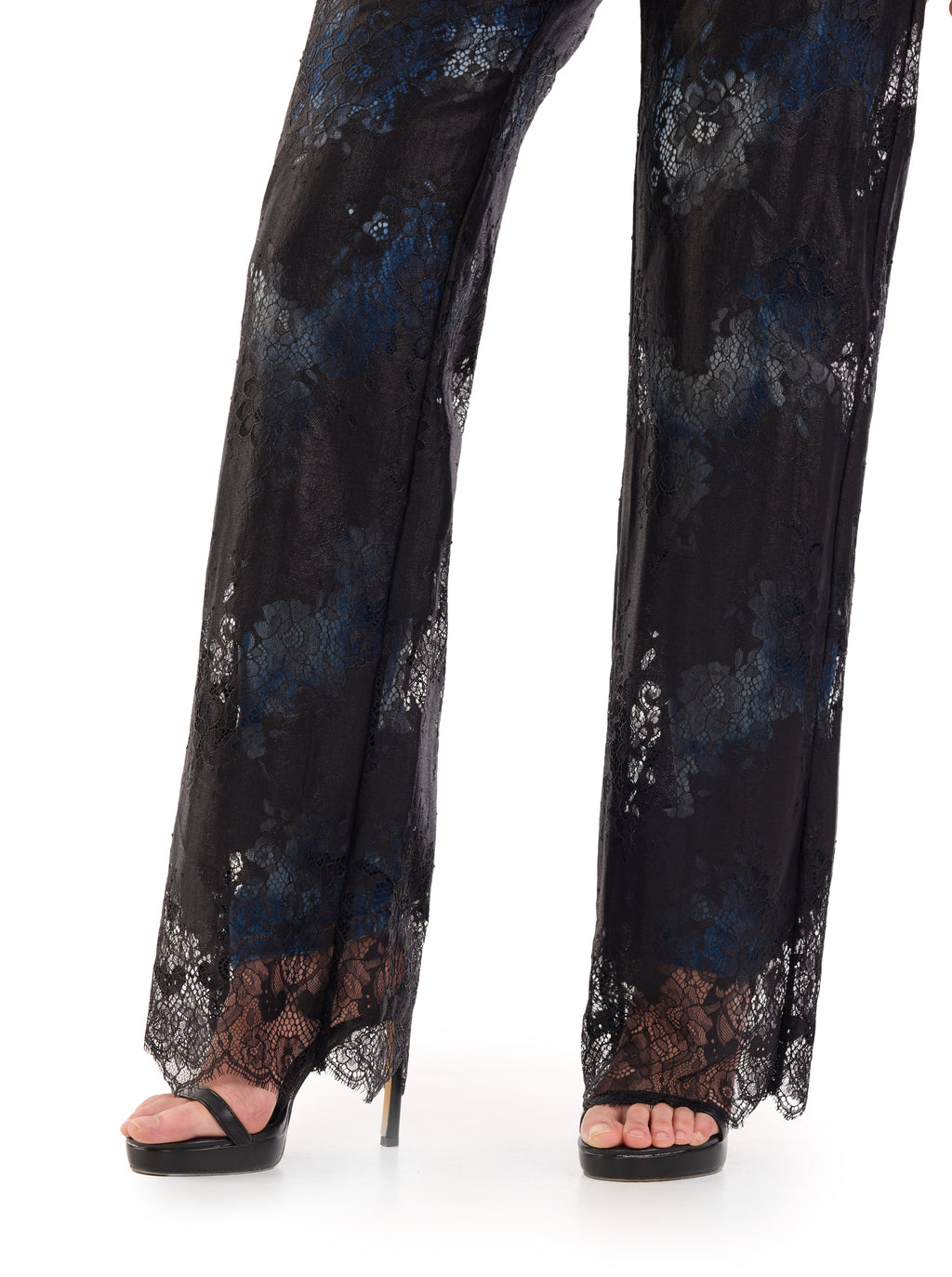 Kaia Lace Overlay Straight Jean