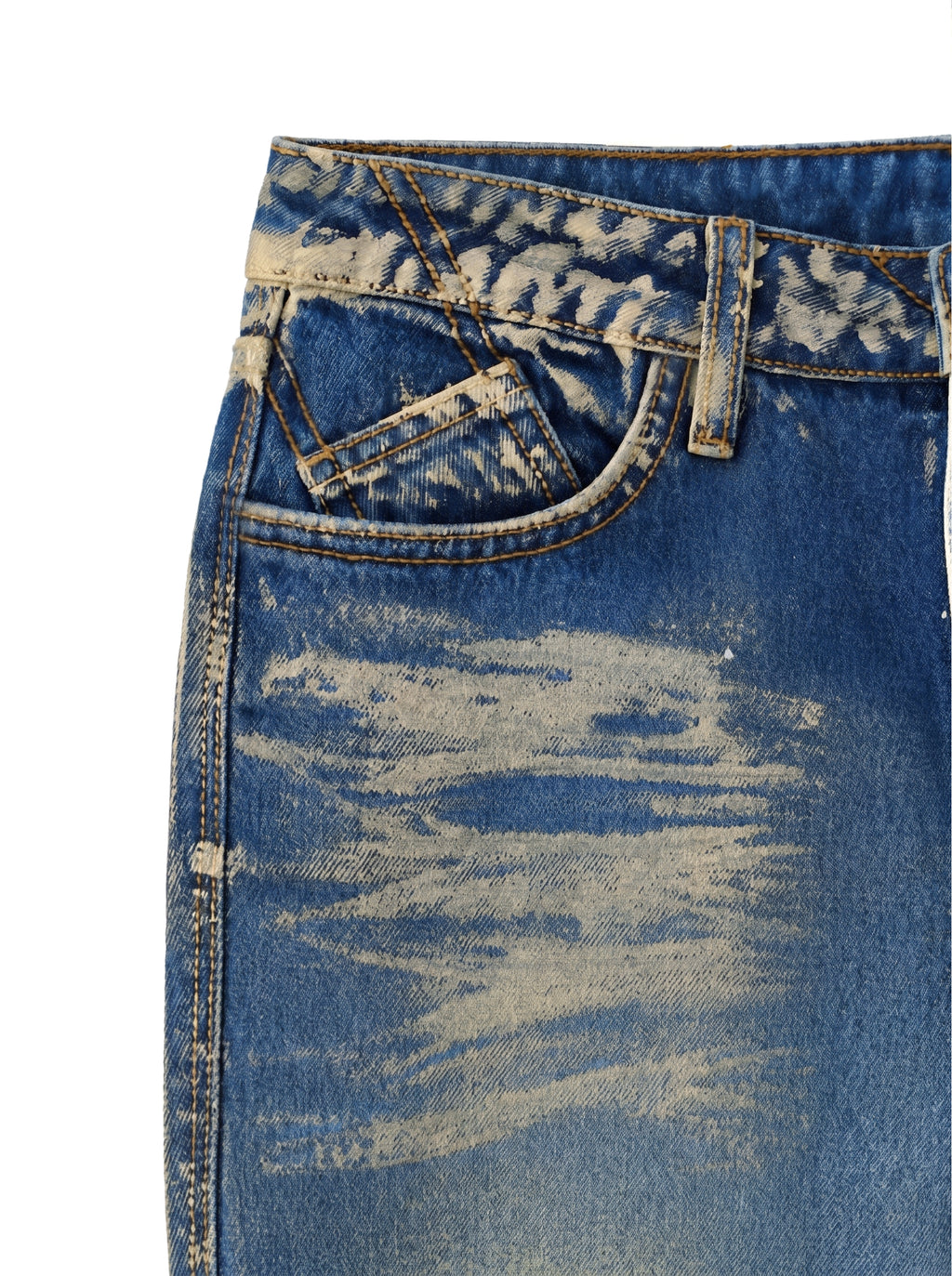 Kasandra Mid Rise Distressed Acid Wash Bootcut Jean