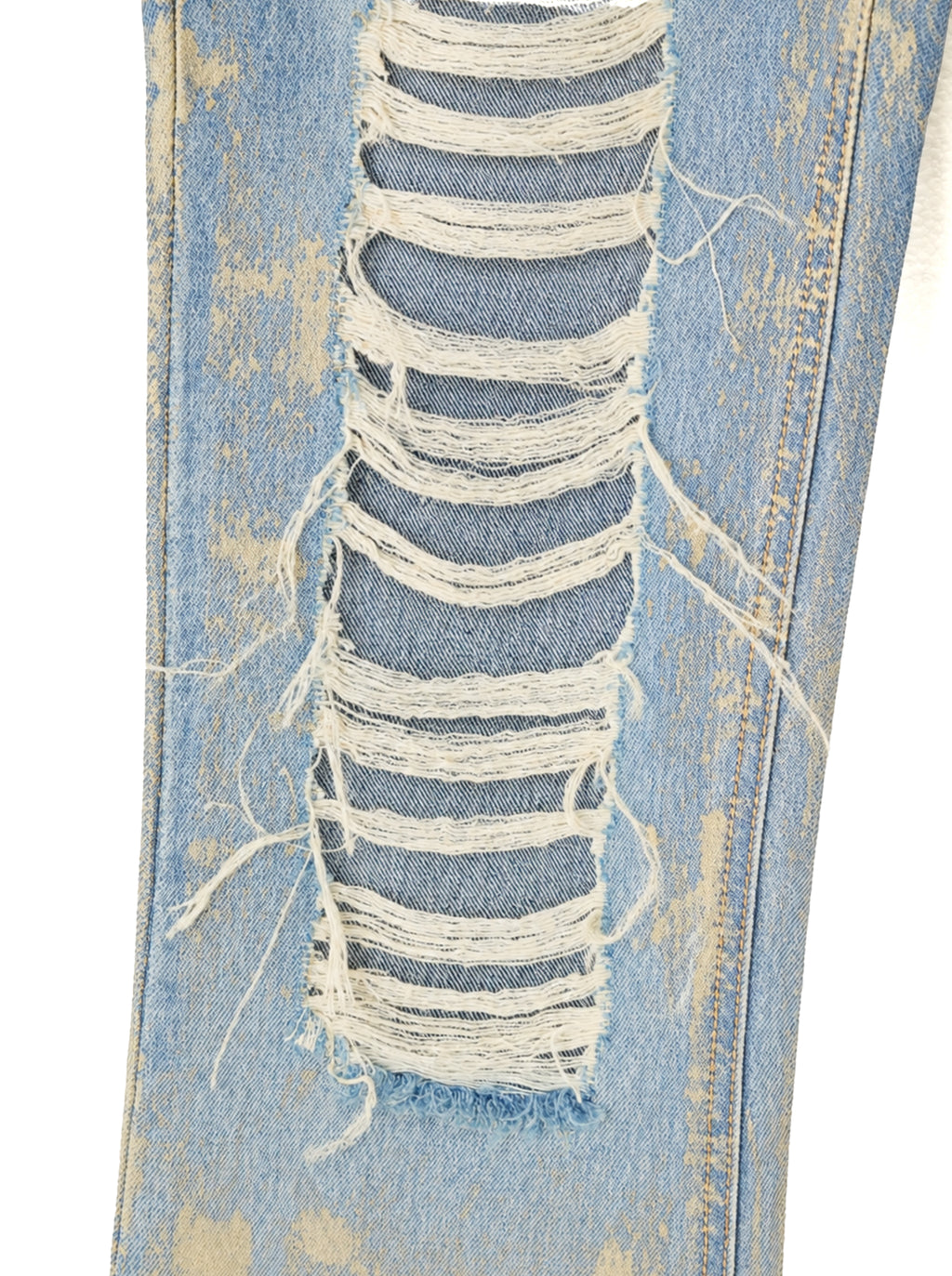 Kasandra Mid Rise Distressed Acid Wash Bootcut Jean