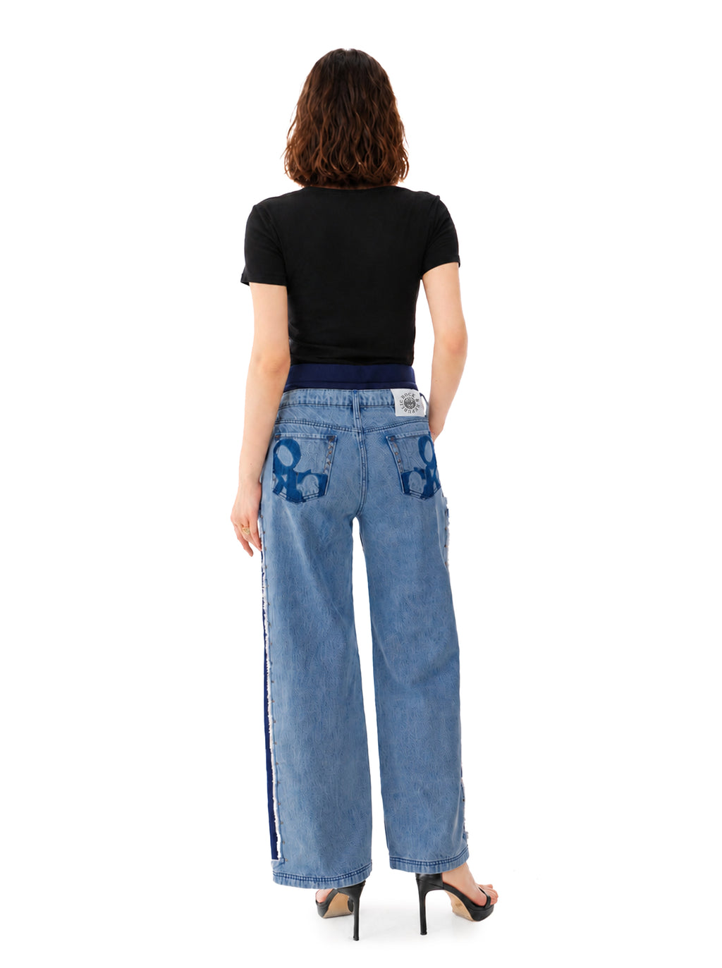 Kaia Contrast Panel Straight Jean