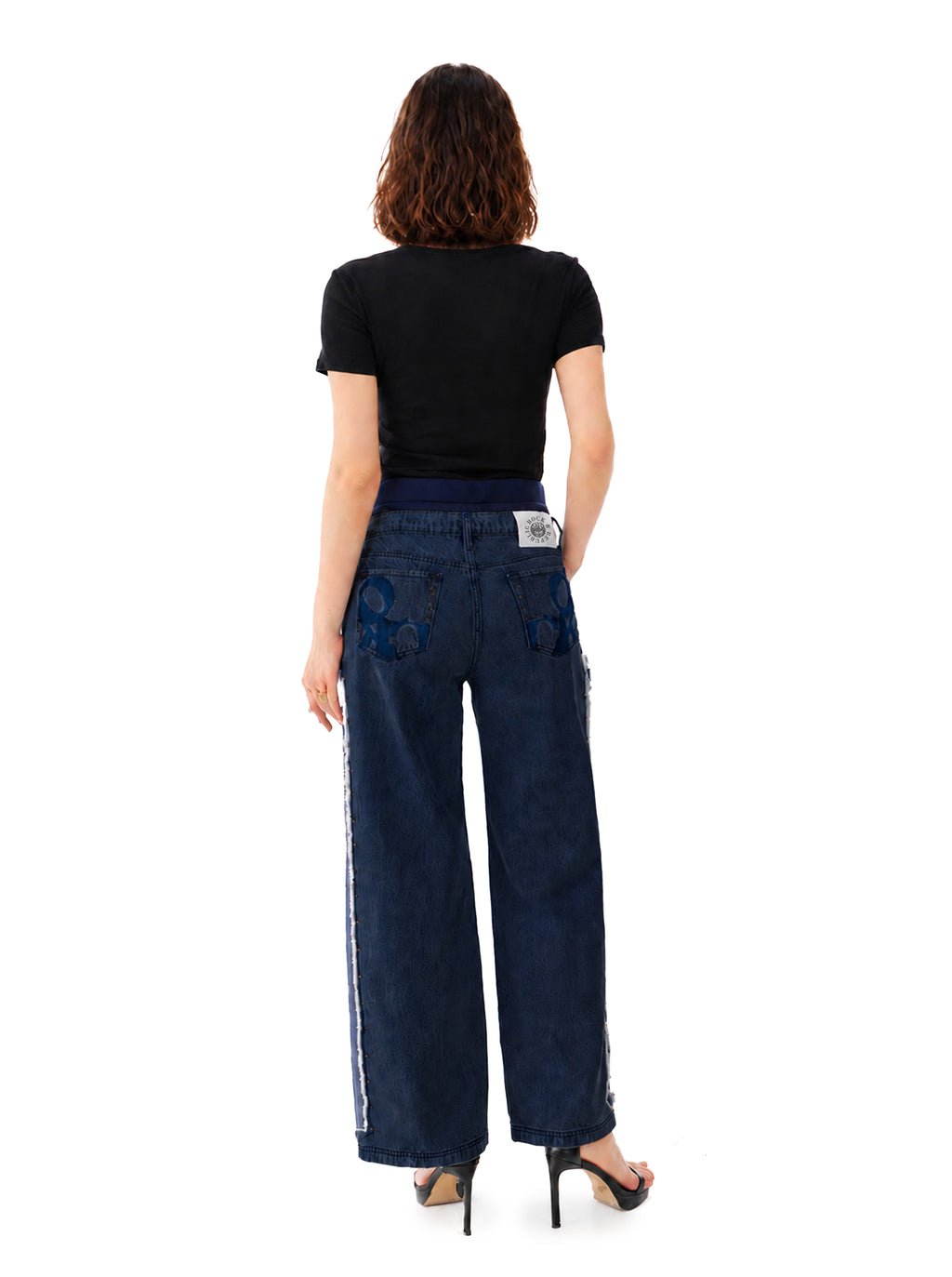 Kaia Contrast Panel Straight Jean