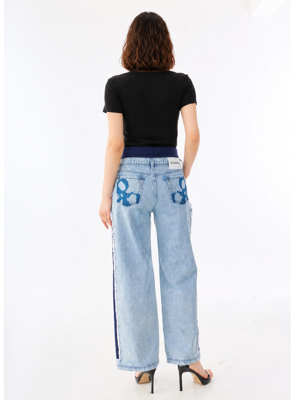 Kaia Contrast Panel Straight Jean