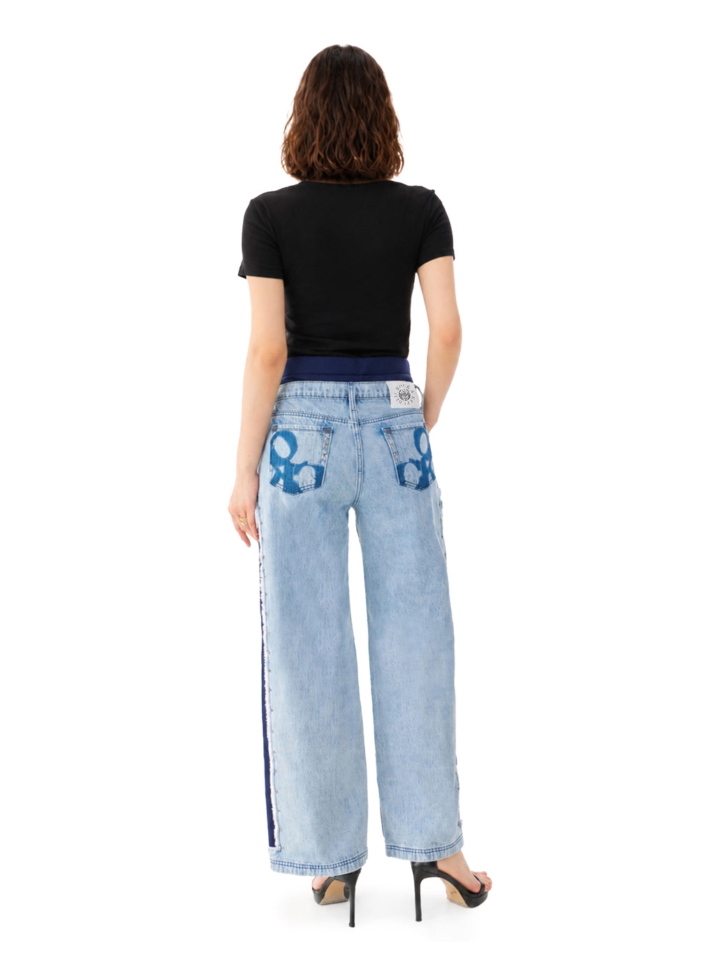 Kaia Contrast Panel Straight Jean