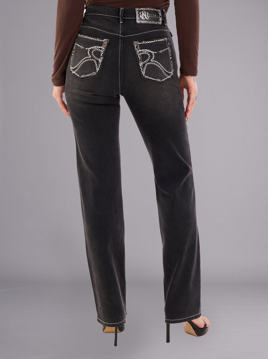 Kaia Knee Cutout Straight Jean