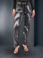Kaia Black Marble Straight Jean