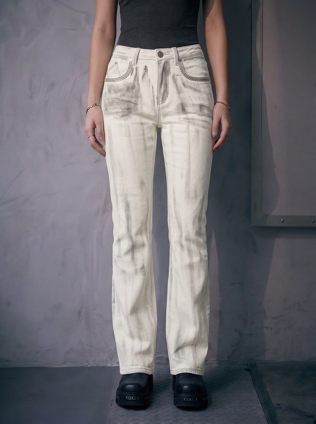 Fever Crystal Trim Bootcut Jean