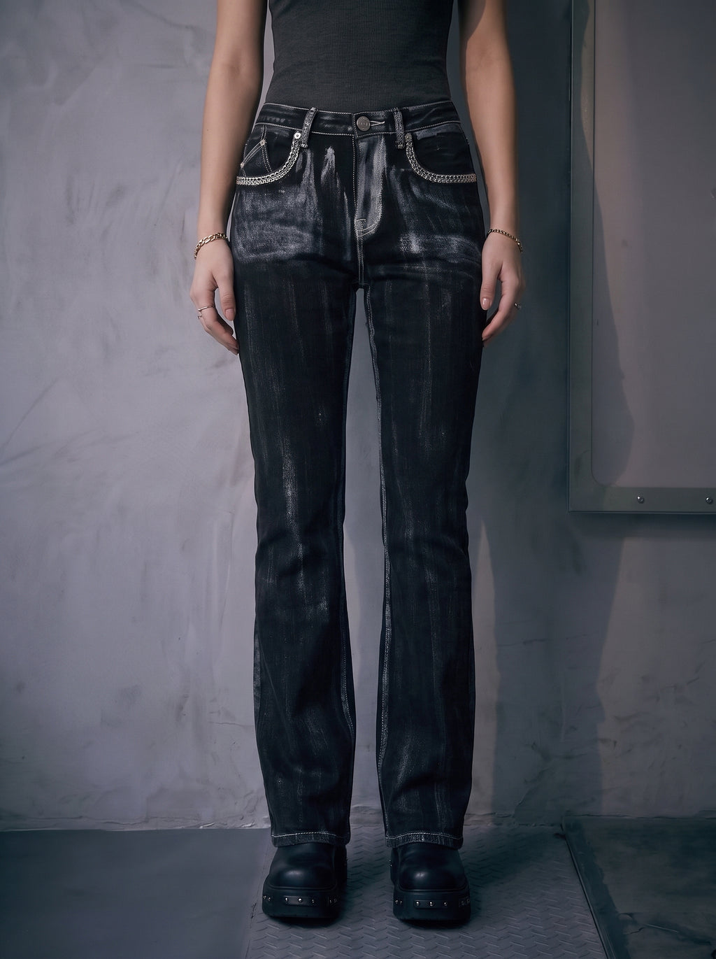 Fever Crystal Trim Bootcut Jean