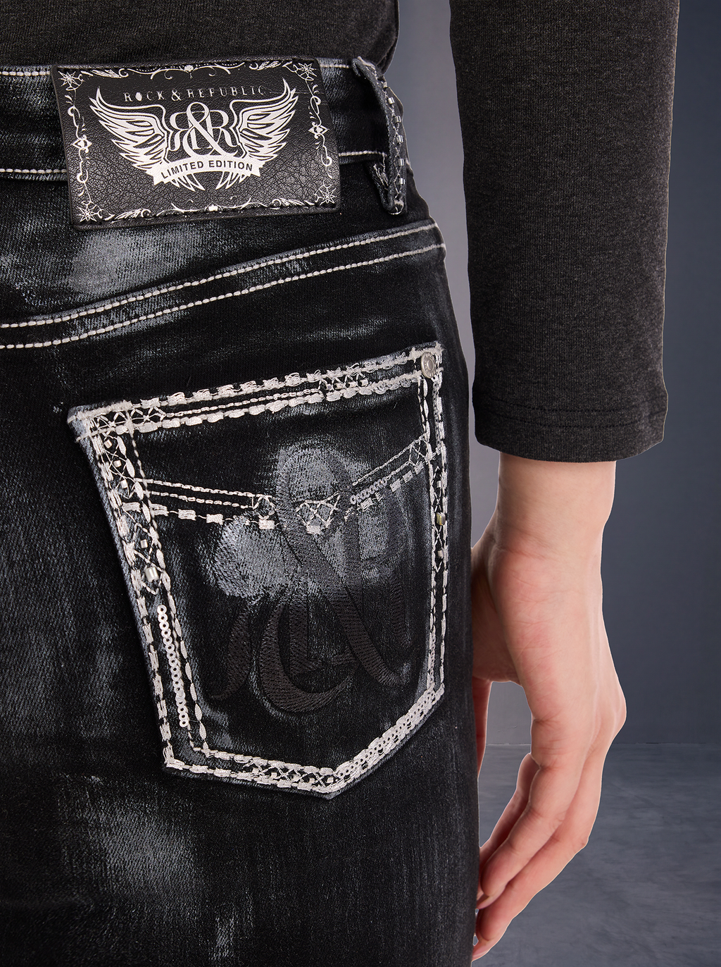 Fever Crystal Trim Bootcut Jean