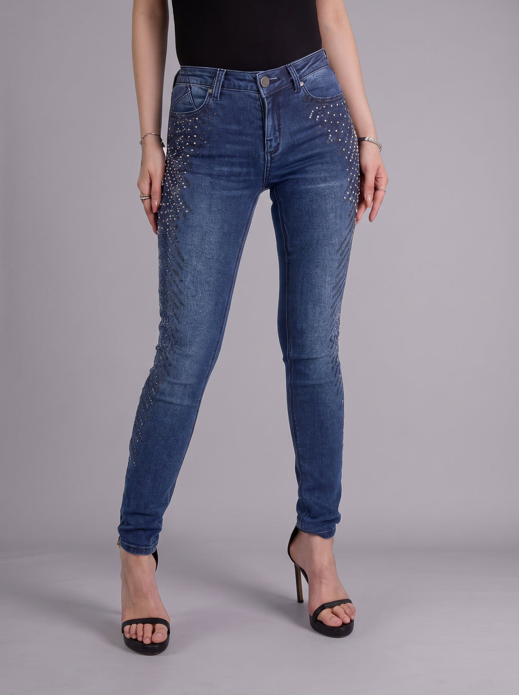 Kaia Crystal Burst Straight Jean