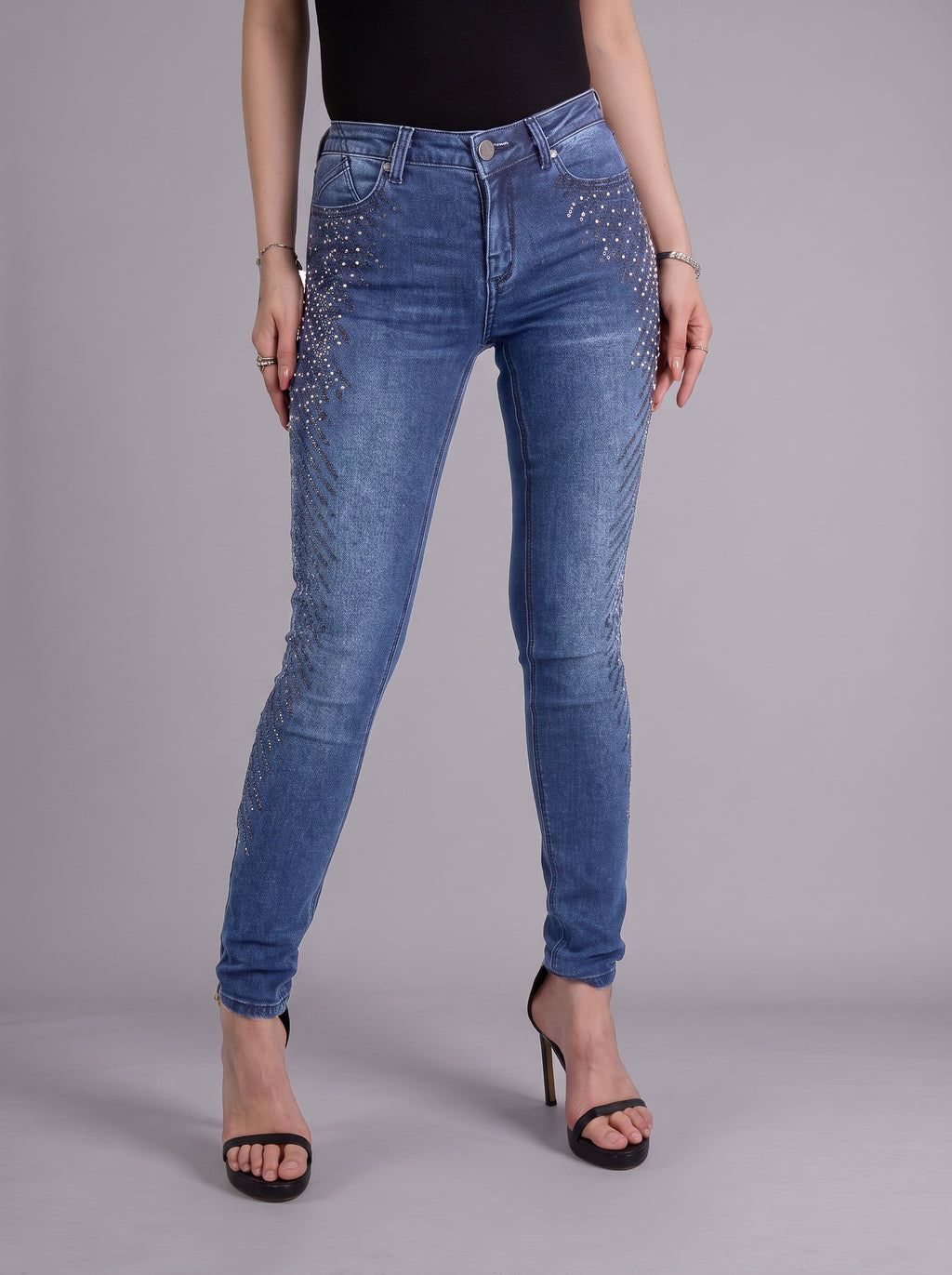 Kaia Crystal Burst Straight Jean