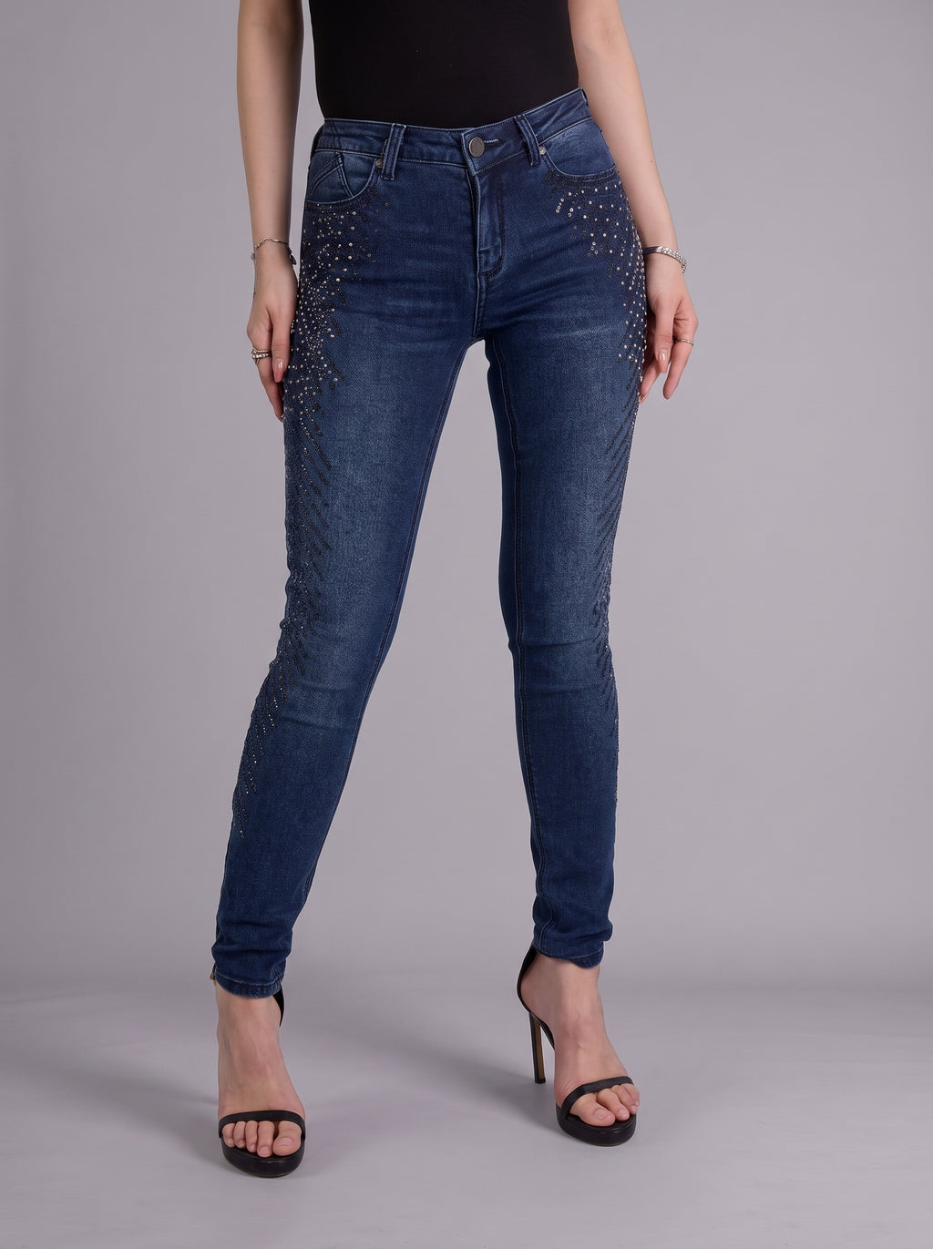 Kaia Crystal Burst Straight Jean