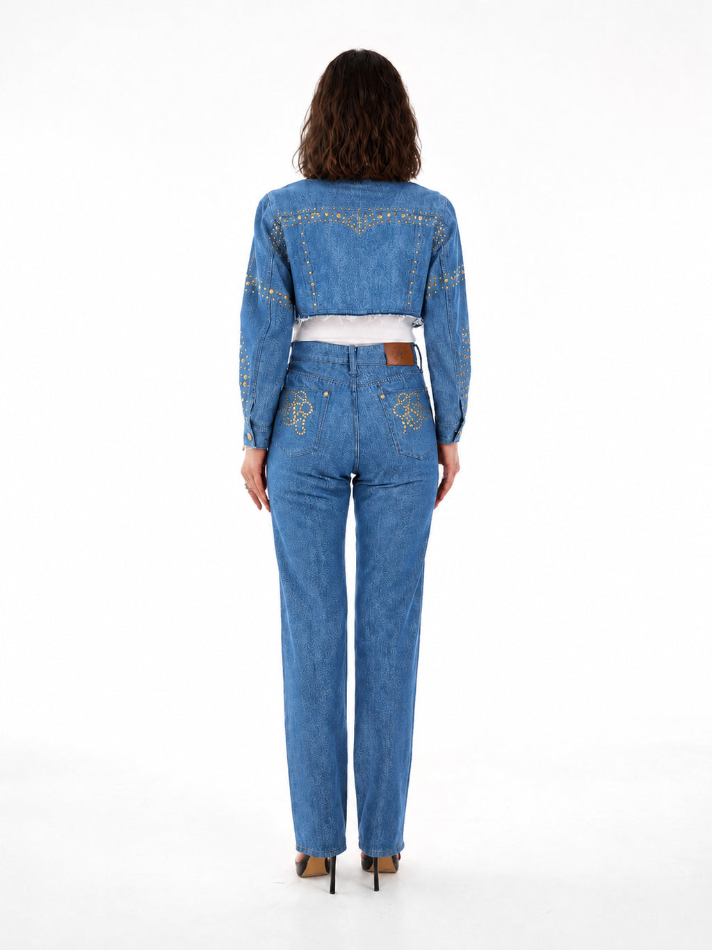 Kaia Gold Stud Straight Jean
