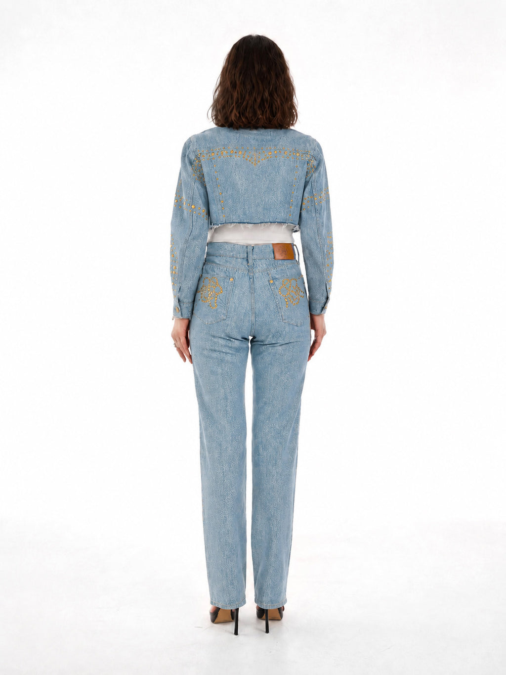 Kaia Gold Stud Straight Jean