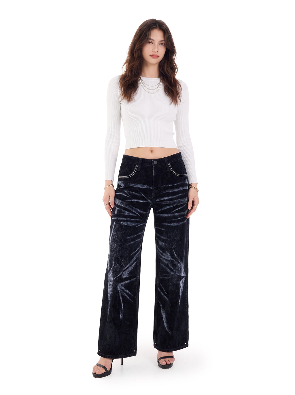 Kendall Wing Pocket Wide Leg Jean