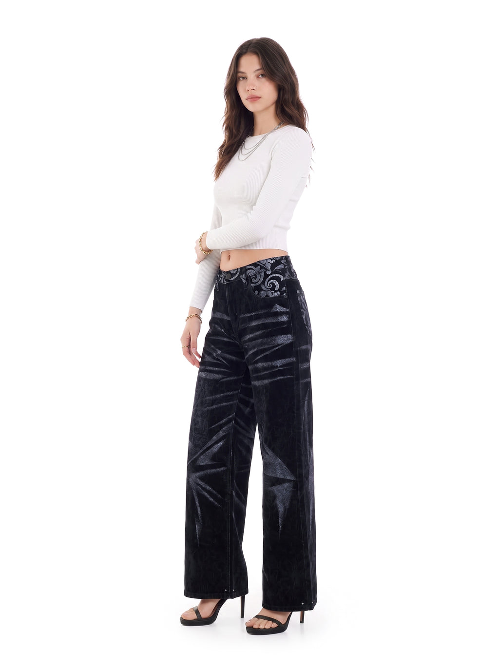 Kendall Wing Pocket Wide Leg Jean