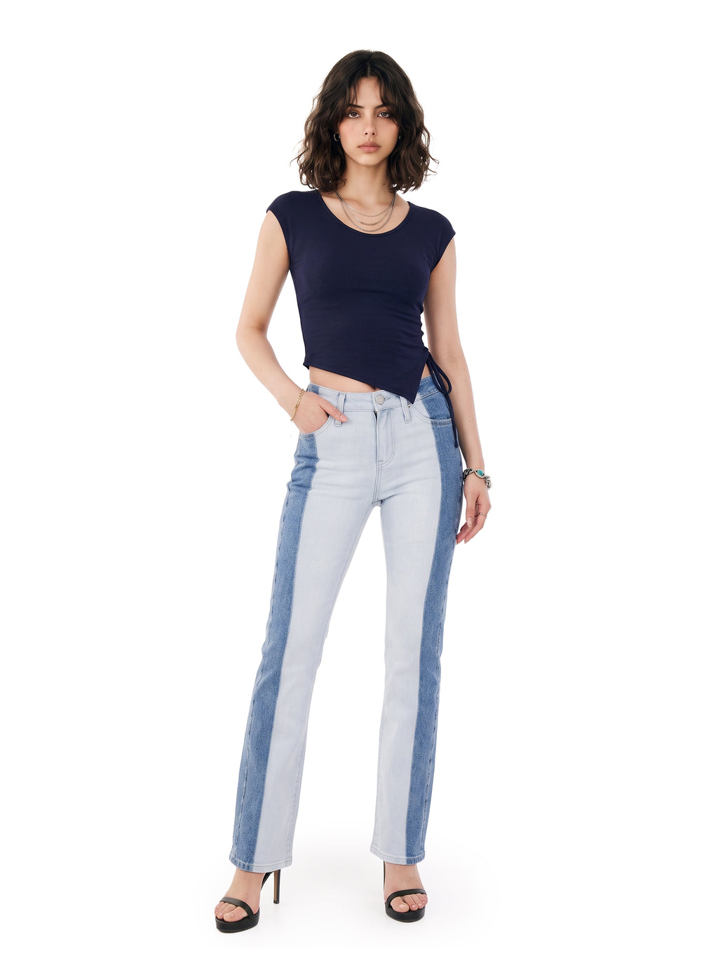 Fever Contrast Panel Bootcut Jean
