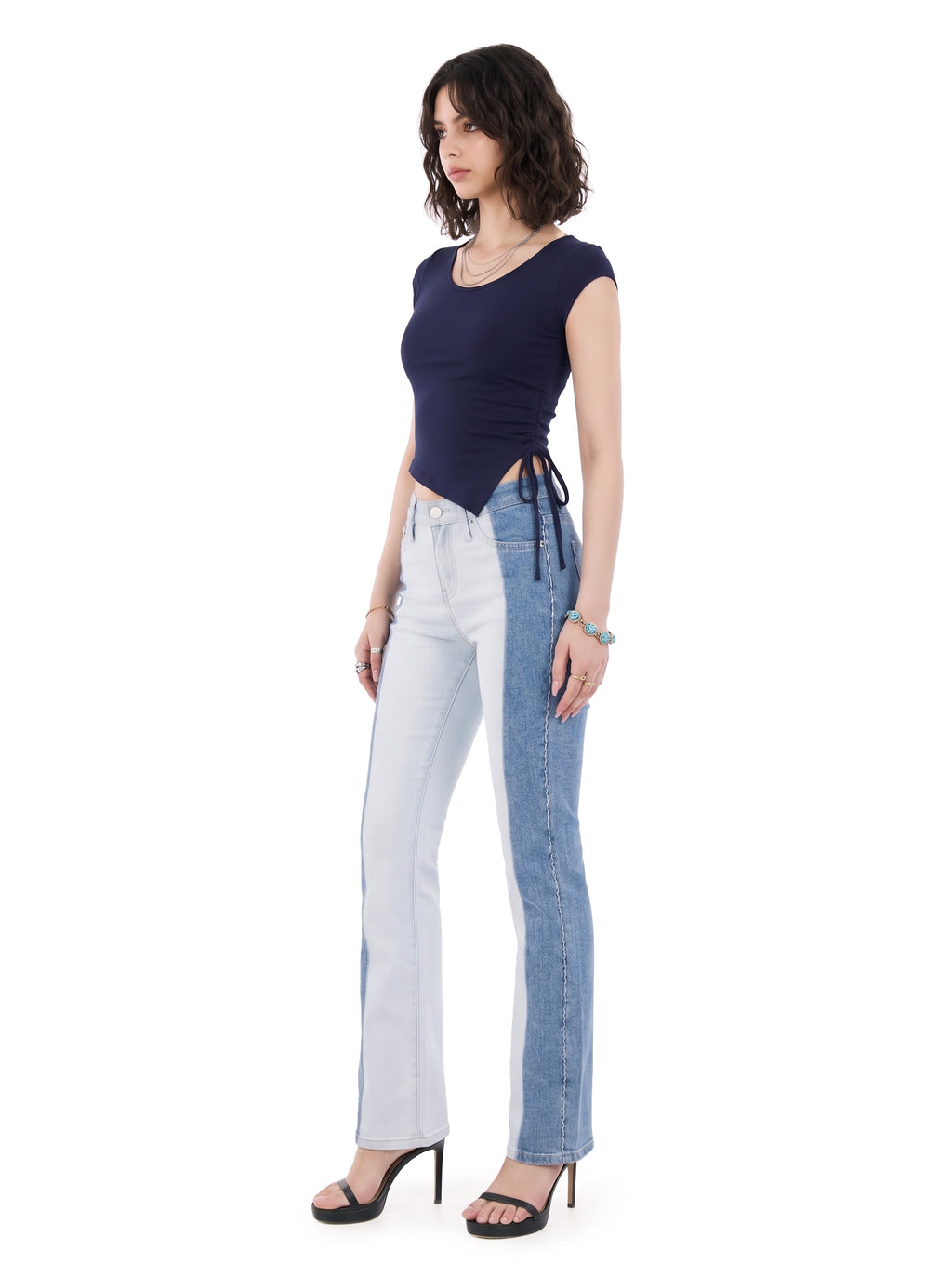 Fever Contrast Panel Bootcut Jean