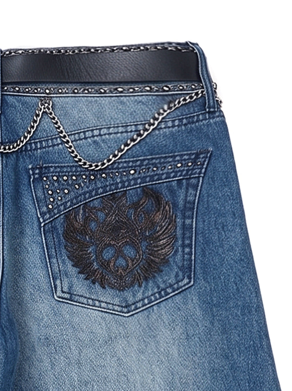Kendall Ornate Pocket Wide Leg Jean