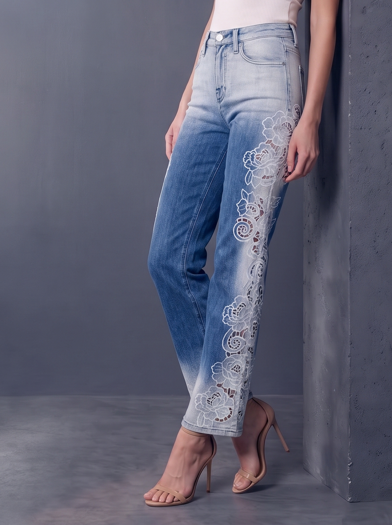 Kaia Ice Fade Straight Jean