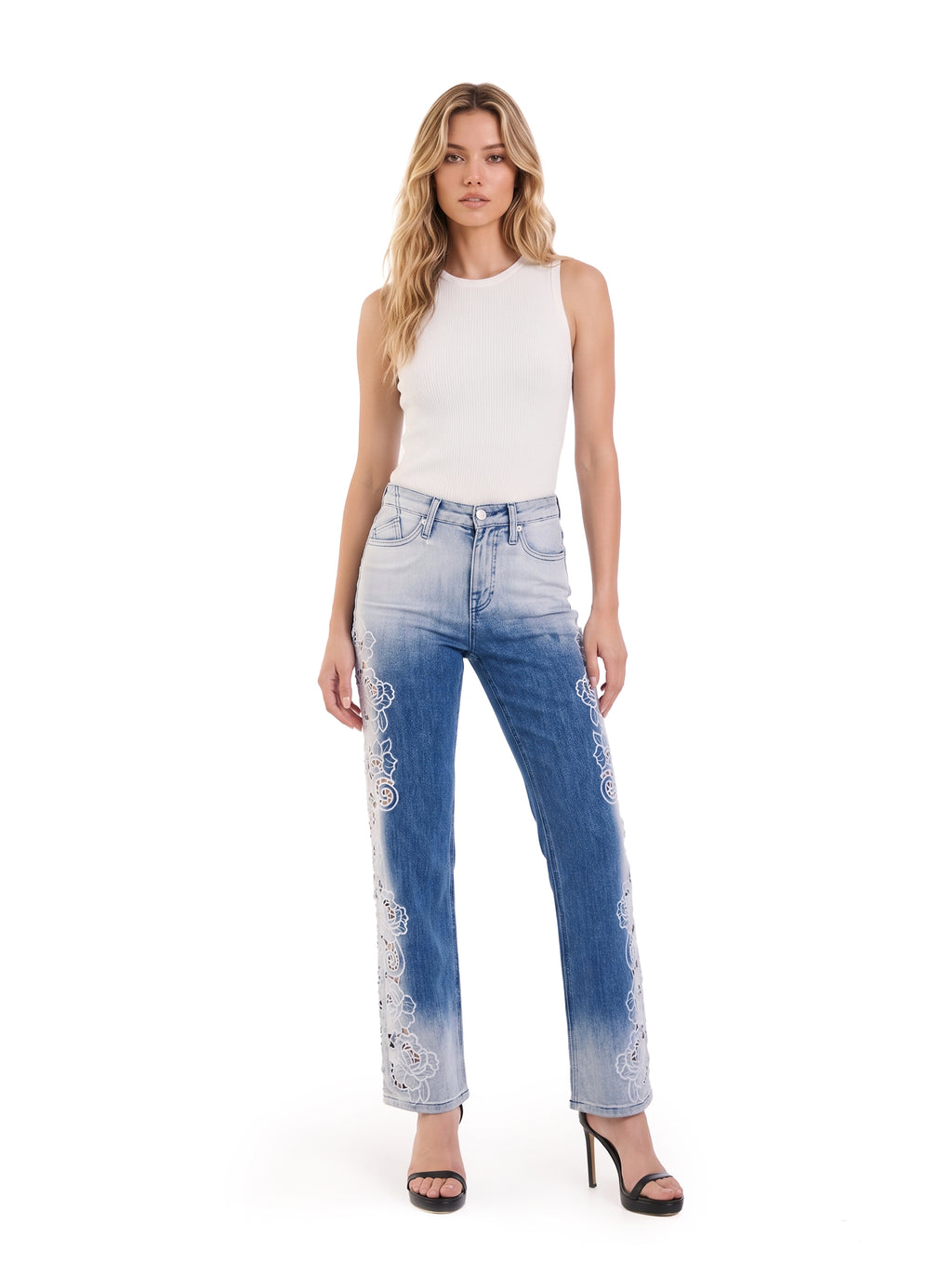 Kaia Ice Fade Straight Jean