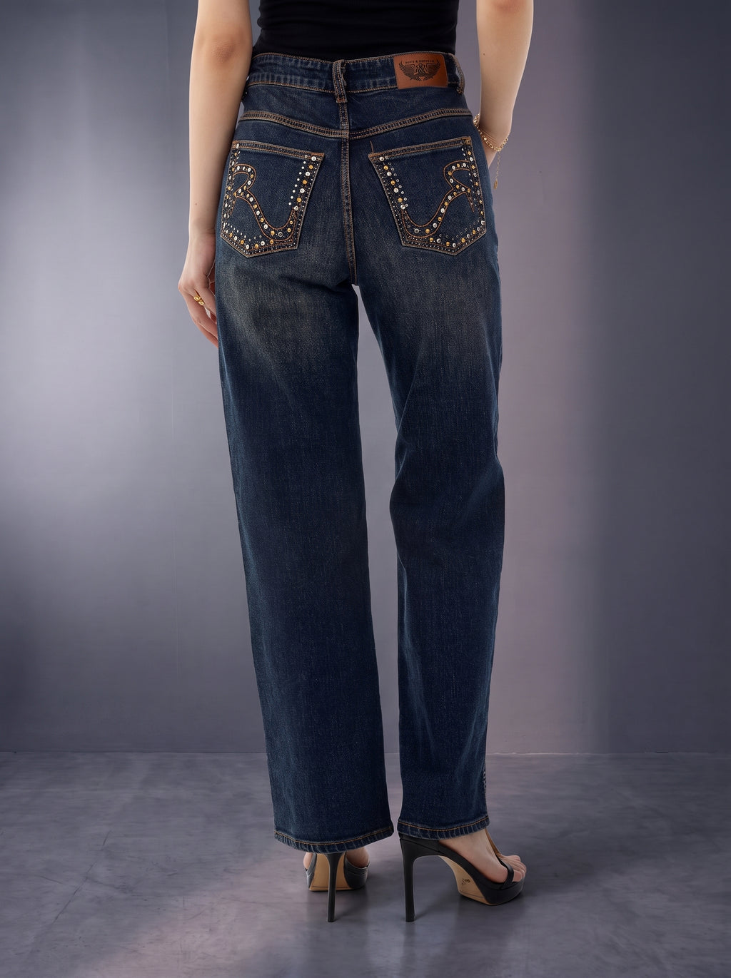 Stella Gold Stitch Relaxed Straight Jean