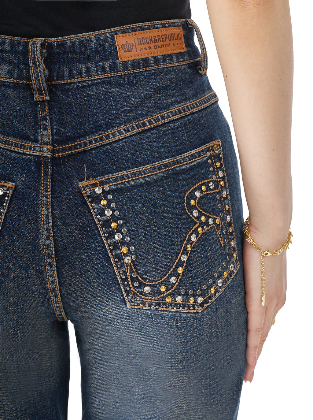 Stella Gold Stitch Relaxed Straight Jean