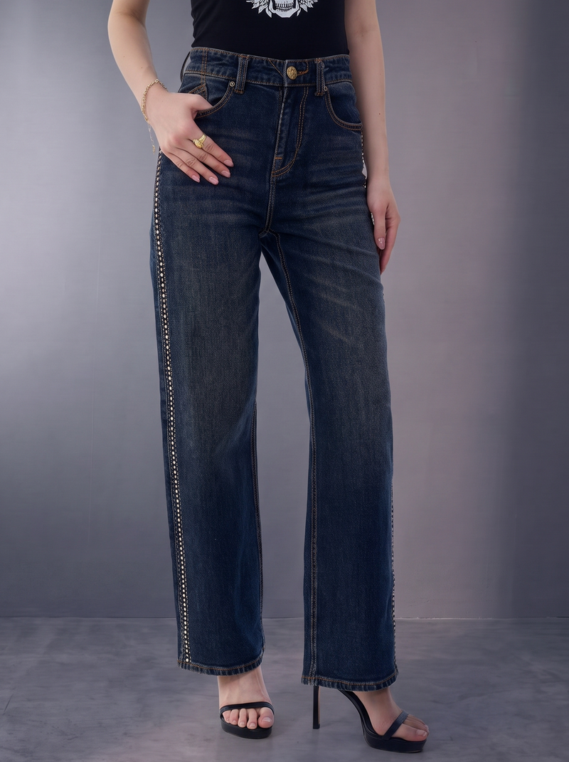 Stella Gold Stitch Relaxed Straight Jean