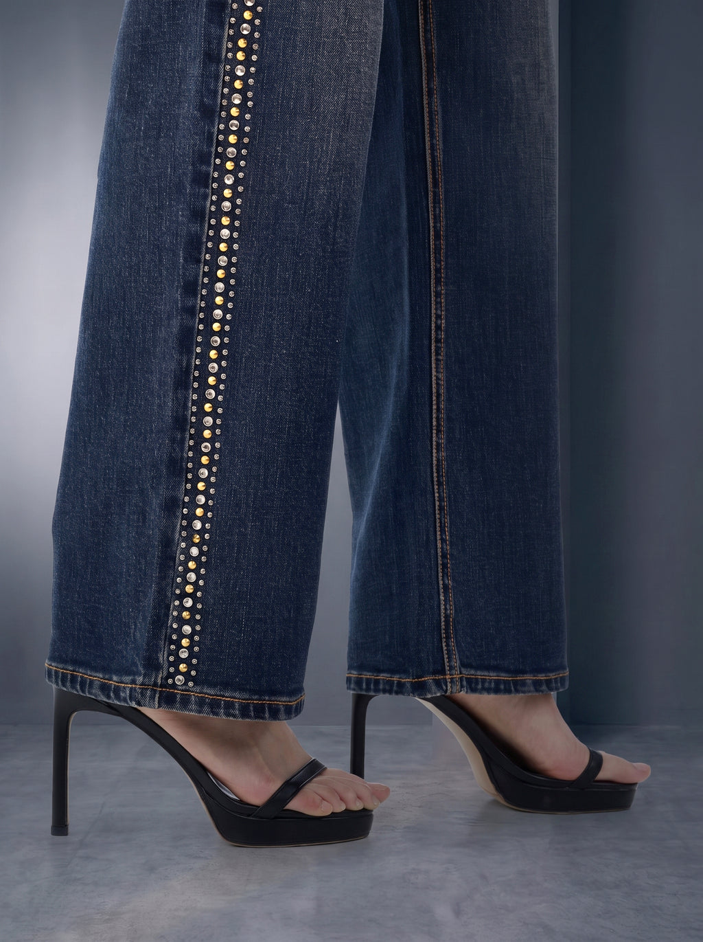 Stella Gold Stitch Relaxed Straight Jean