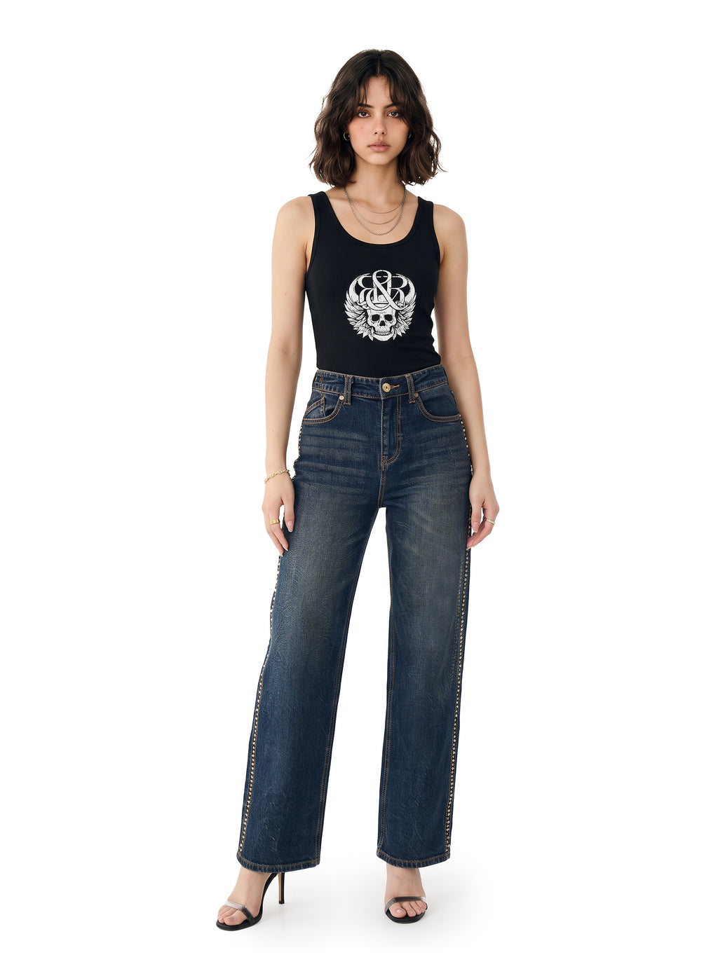 Stella Gold Stitch Relaxed Straight Jean