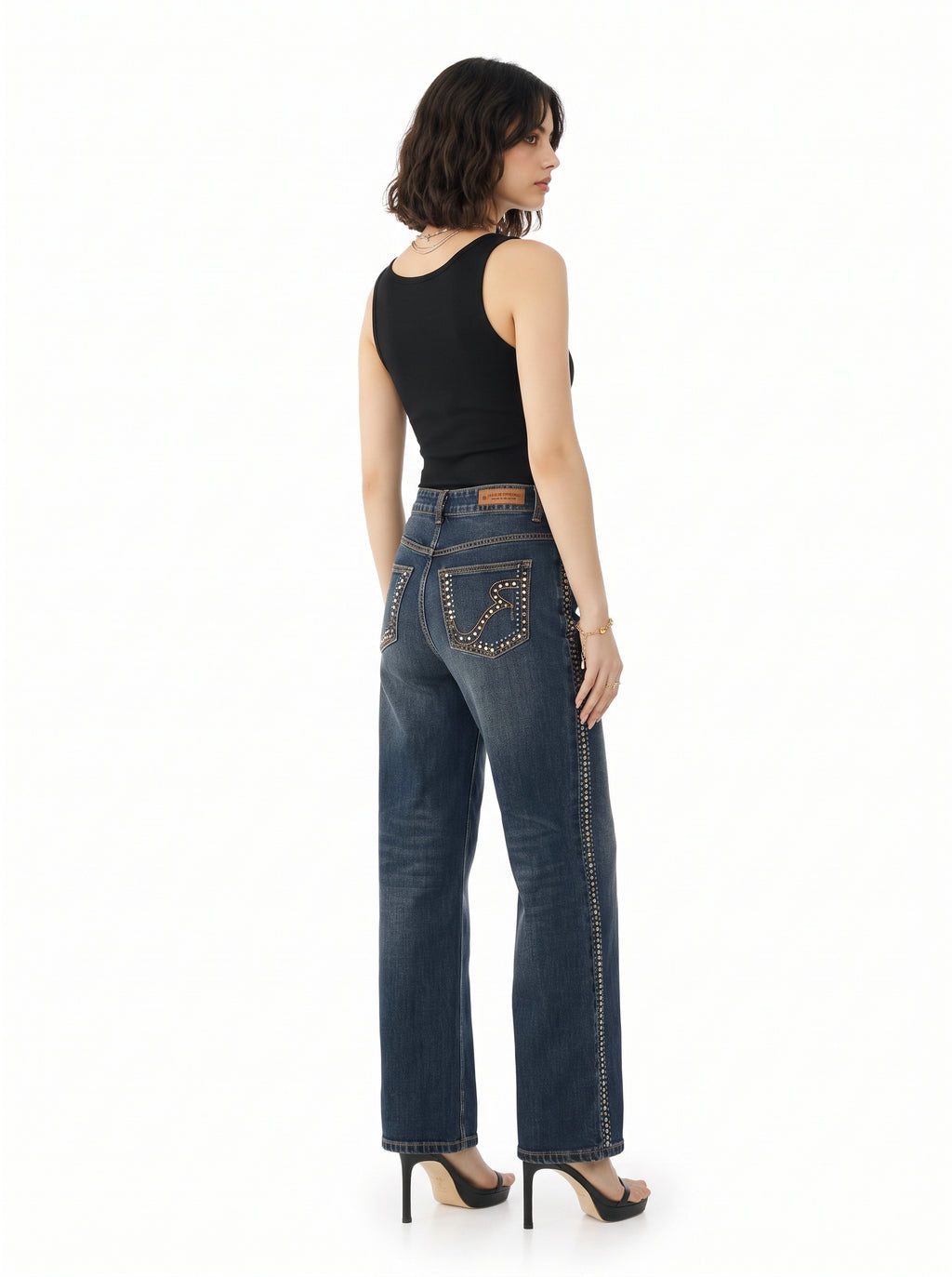 Stella Gold Stitch Relaxed Straight Jean
