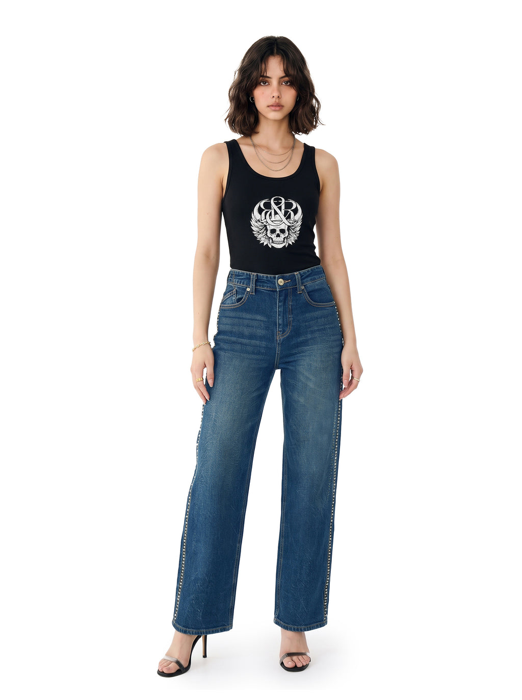 Stella Gold Stitch Relaxed Straight Jean
