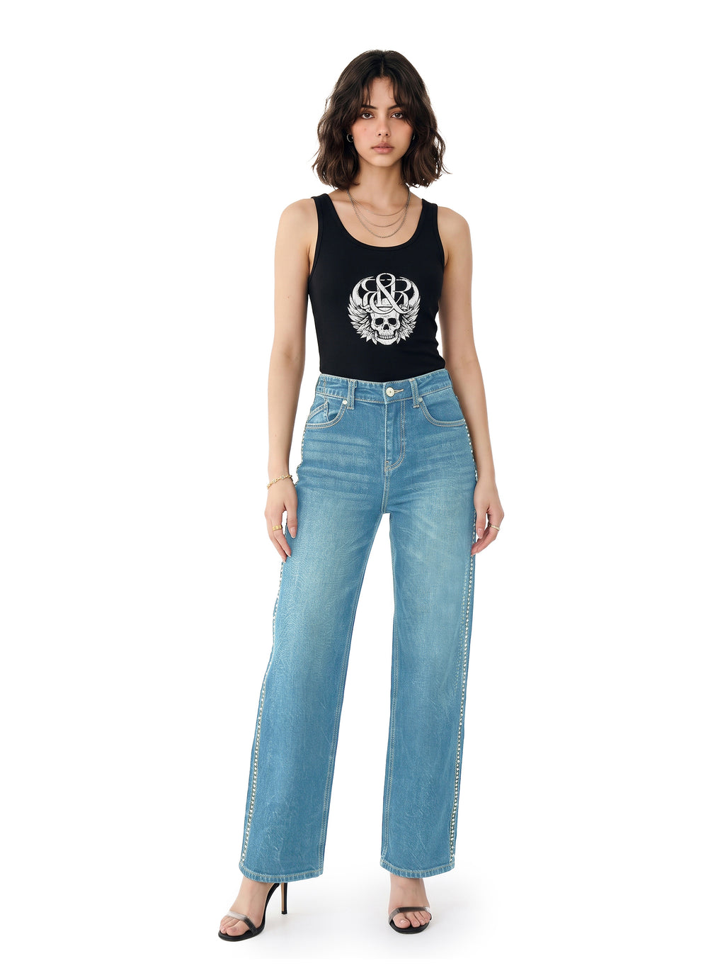 Stella Gold Stitch Relaxed Straight Jean