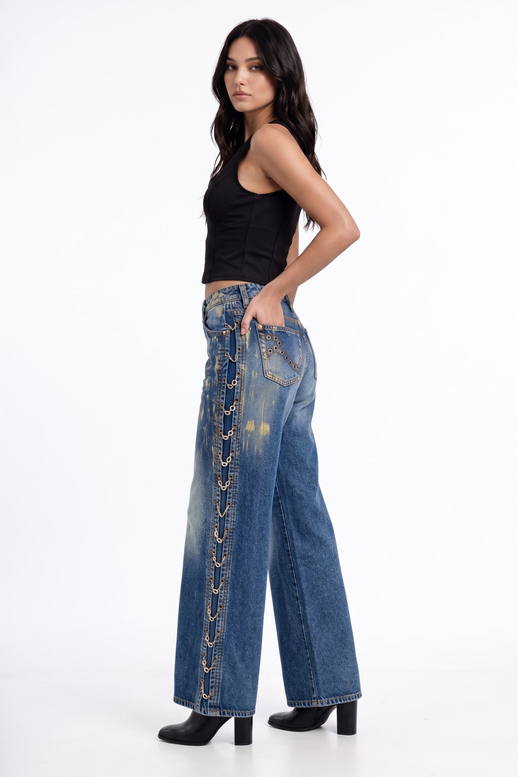 Kaia Center Fade Straight Jean