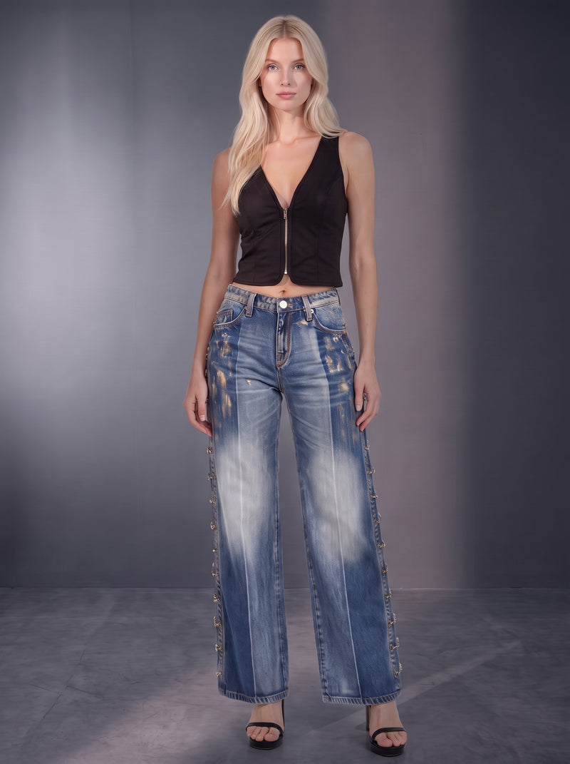 Kaia Center Fade Straight Jean