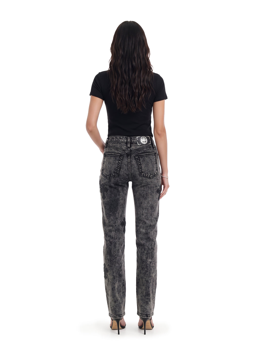 Kaia Tonal Floral Straight Jean