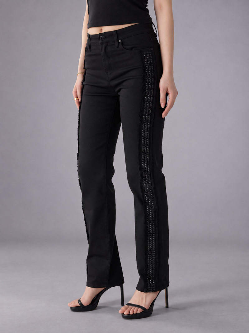 Kaia Tonal Logo Straight Jean