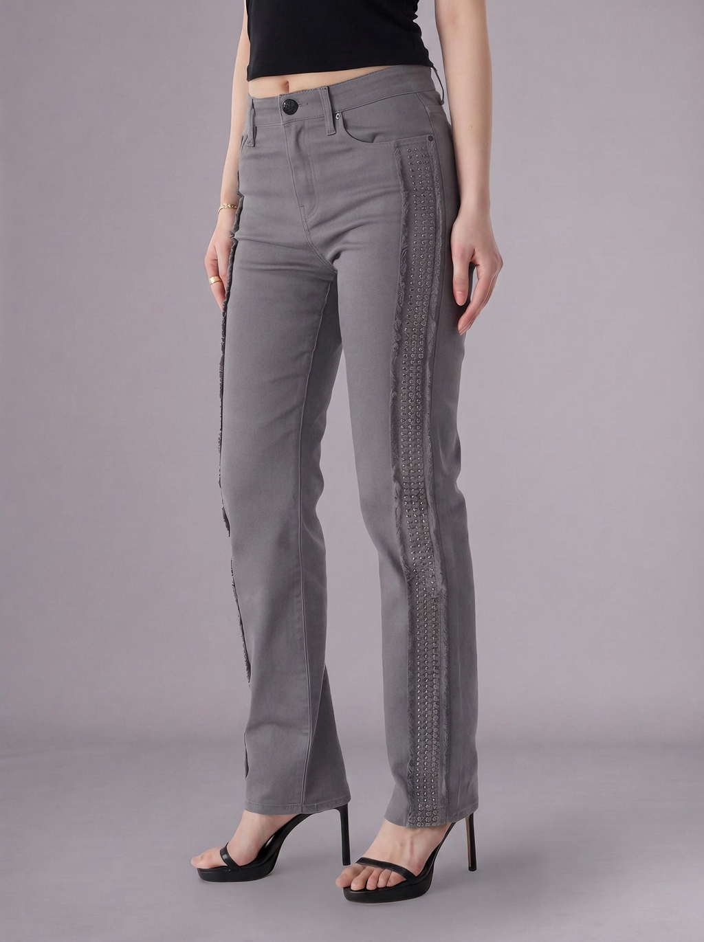 Kaia Tonal Logo Straight Jean