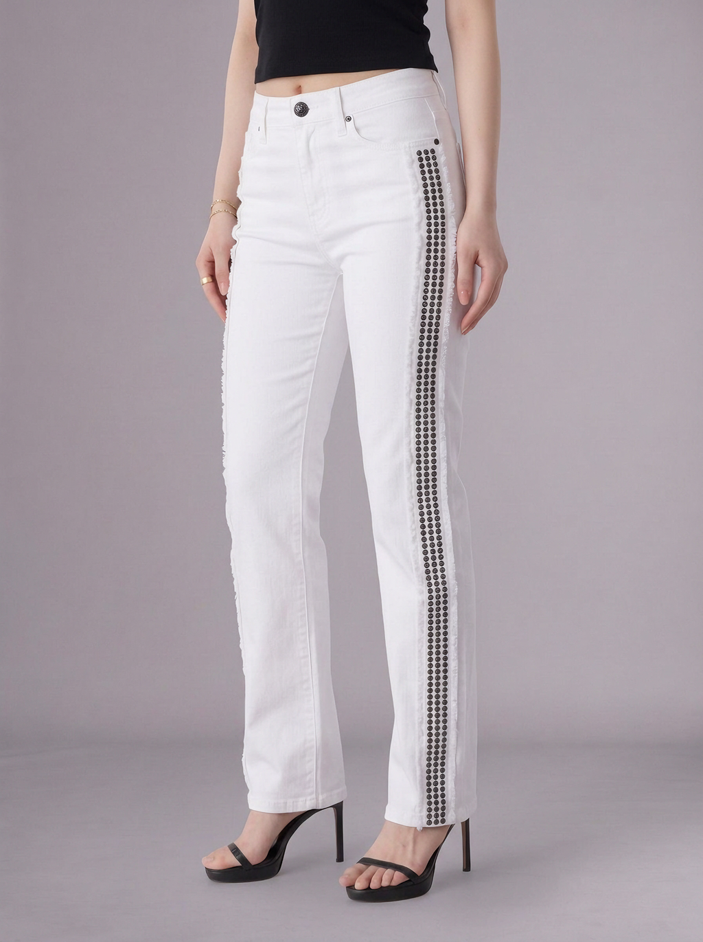 Kaia Tonal Logo Straight Jean