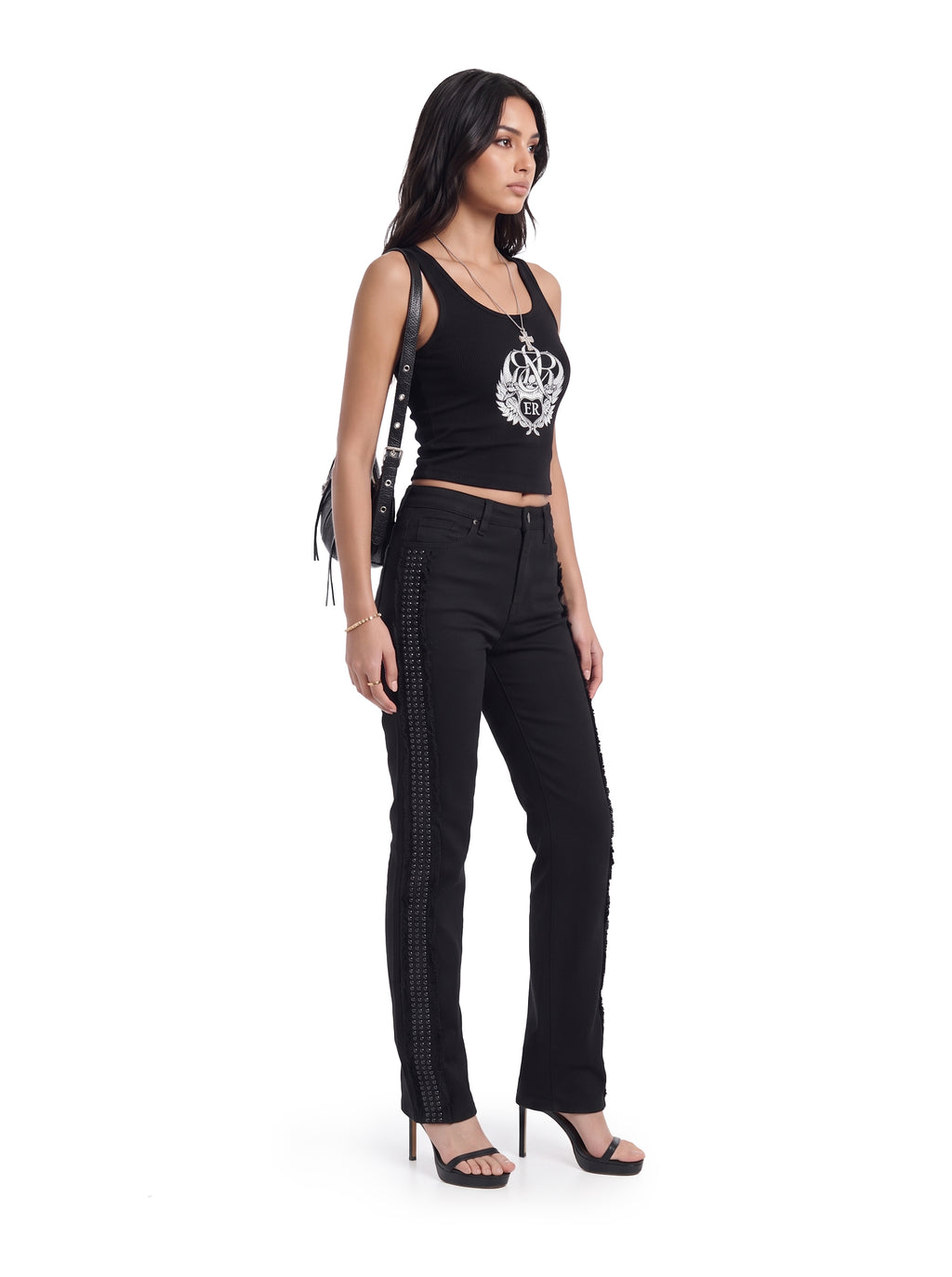 Kaia Tonal Logo Straight Jean