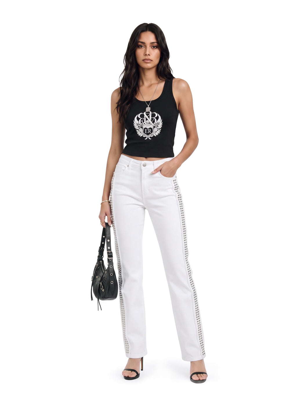 Kaia Tonal Logo Straight Jean