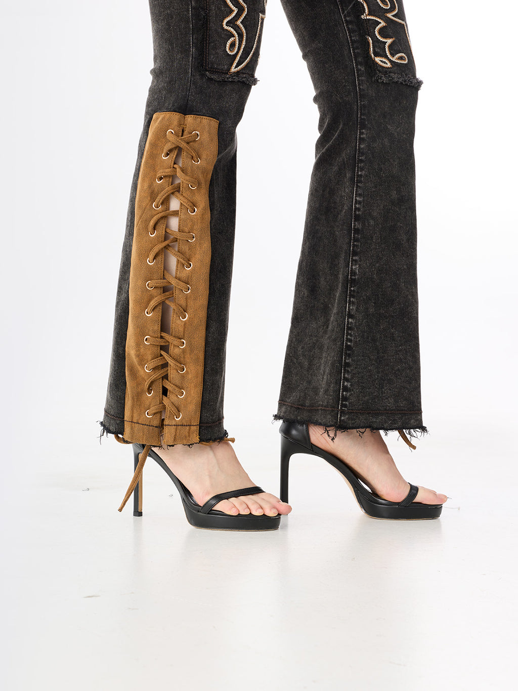 Fever Western Embroidered Bootcut Jean