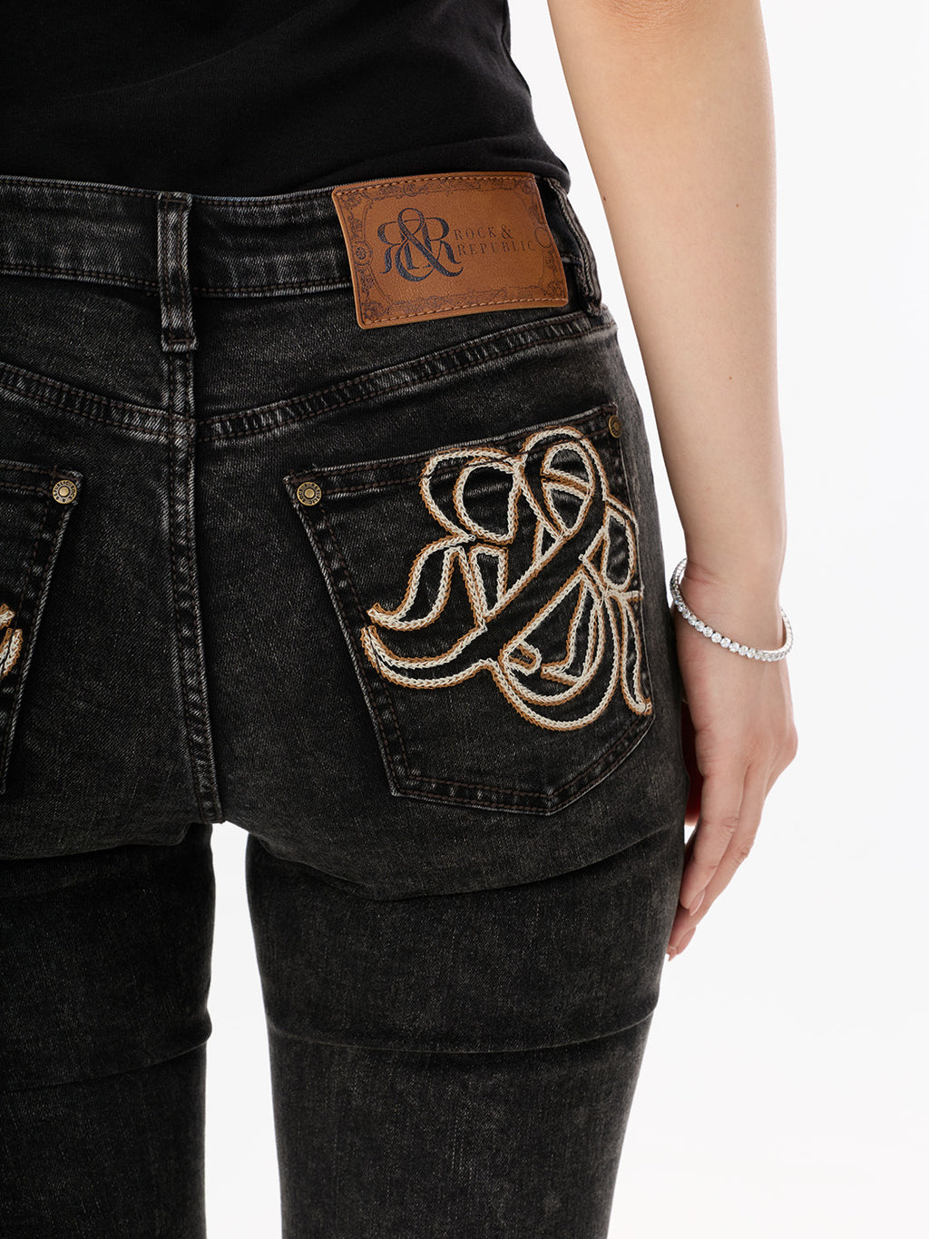 Fever Western Embroidered Bootcut Jean