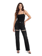Kaia Double Stripe Straight Jean