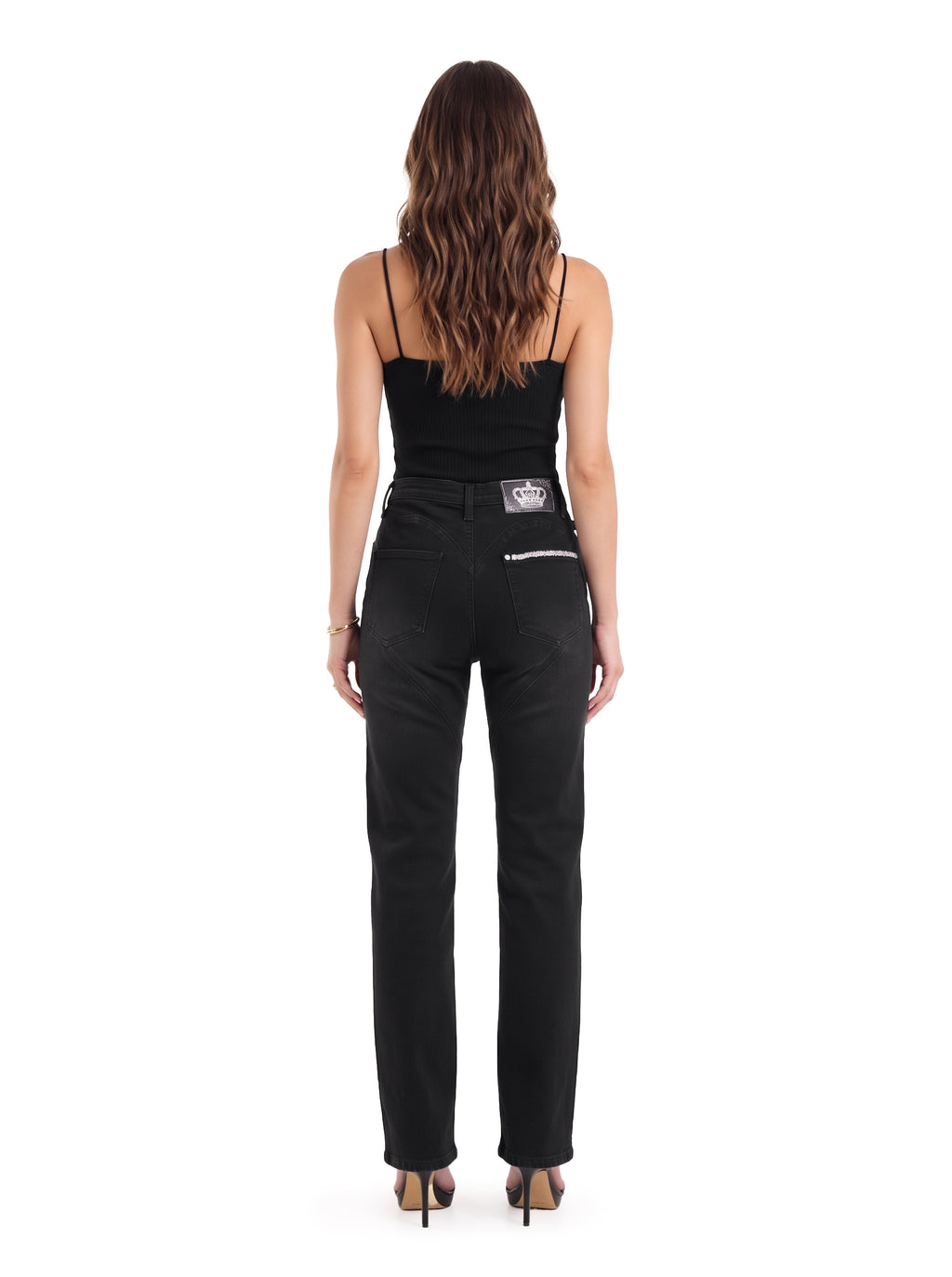 Kaia Double Stripe Straight Jean