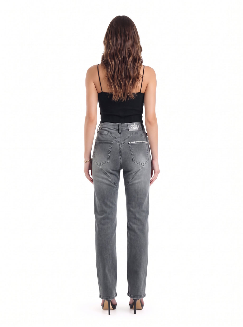 Kaia Double Stripe Straight Jean