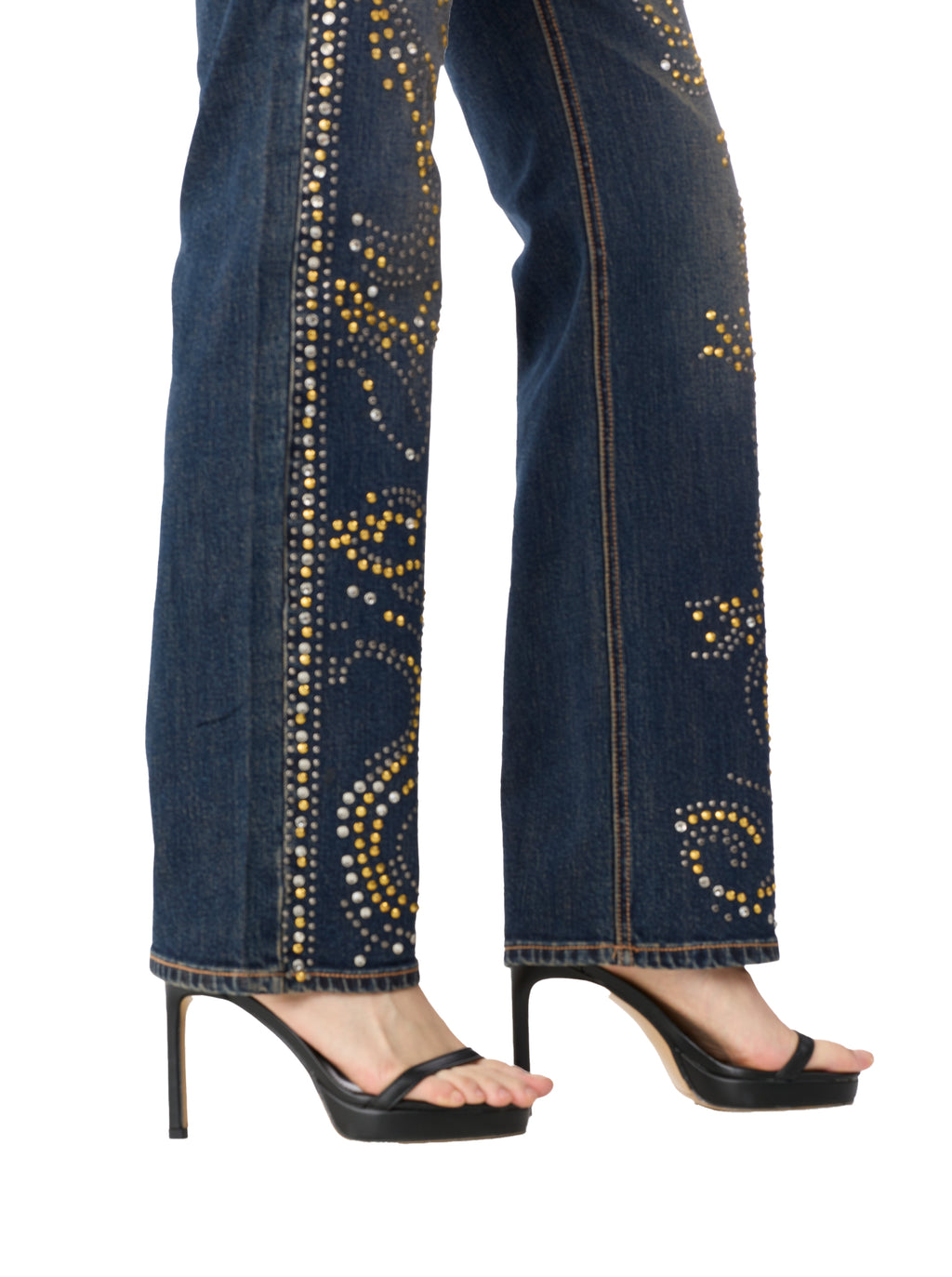 Kaia Gold Scroll Straight Jean