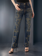 Kaia Gold Scroll Straight Jean