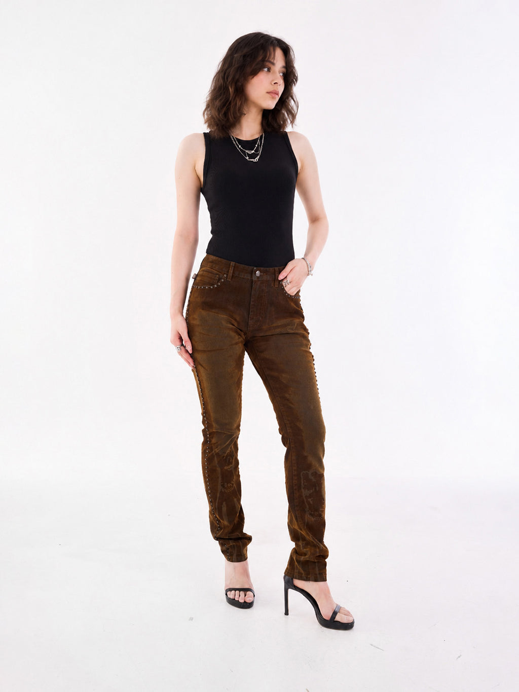 Kaia Side Stud Straight Jean